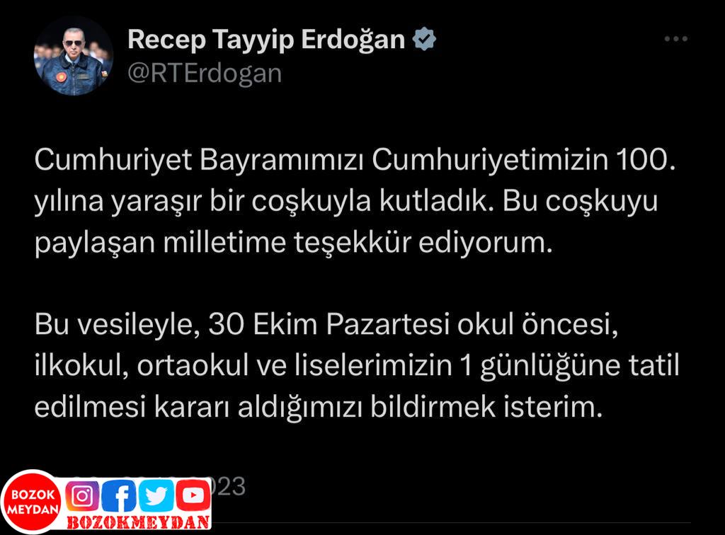 EĞİTİME 1 GÜN ARA