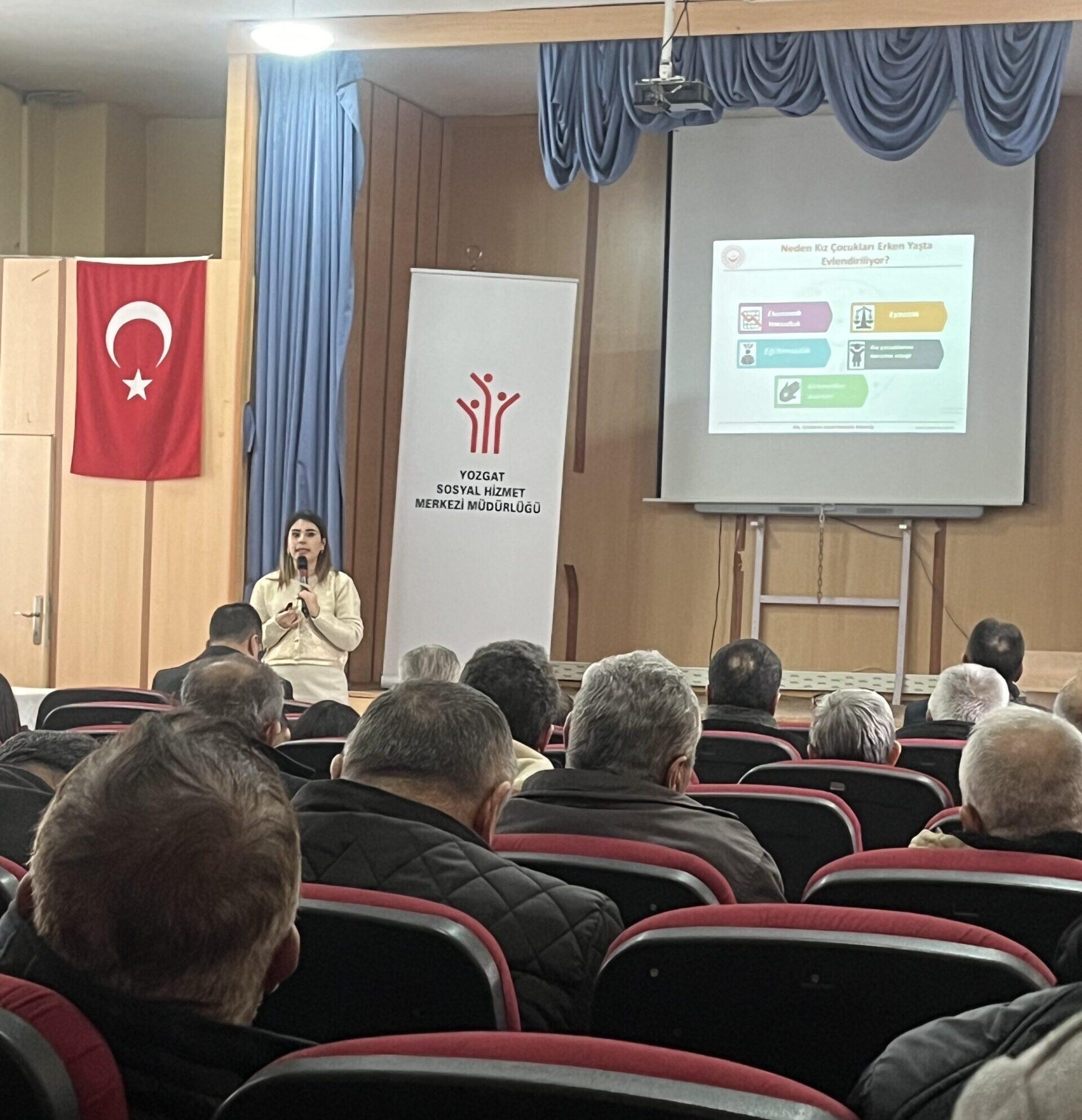 Yozgat’ta Erken Yaşta ve Zorla Evliliklerle Mücadele Seminerleri Devam Ediyor