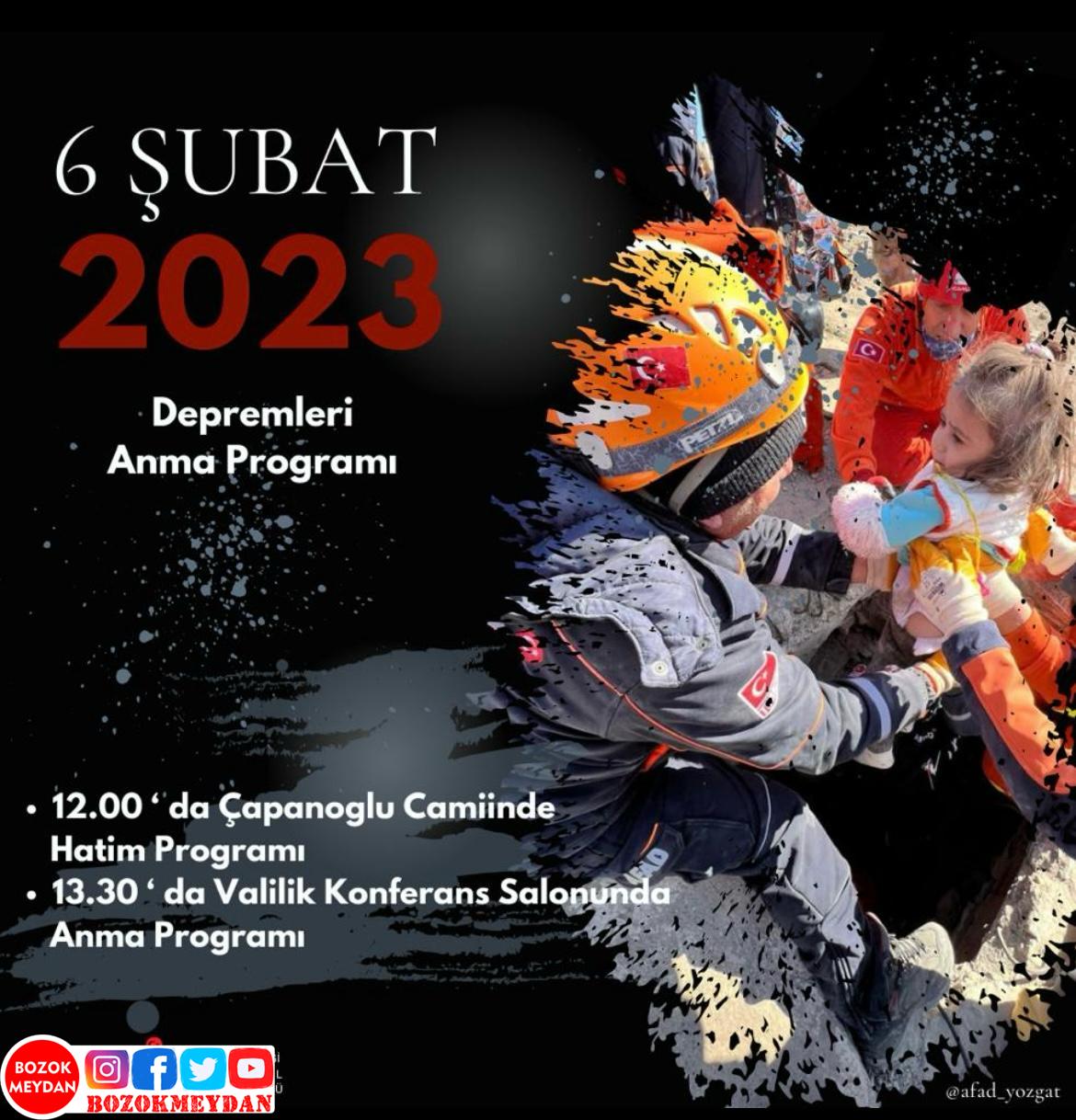 AFAD’ dan 6 Şubat Depremlerini Anma Günü