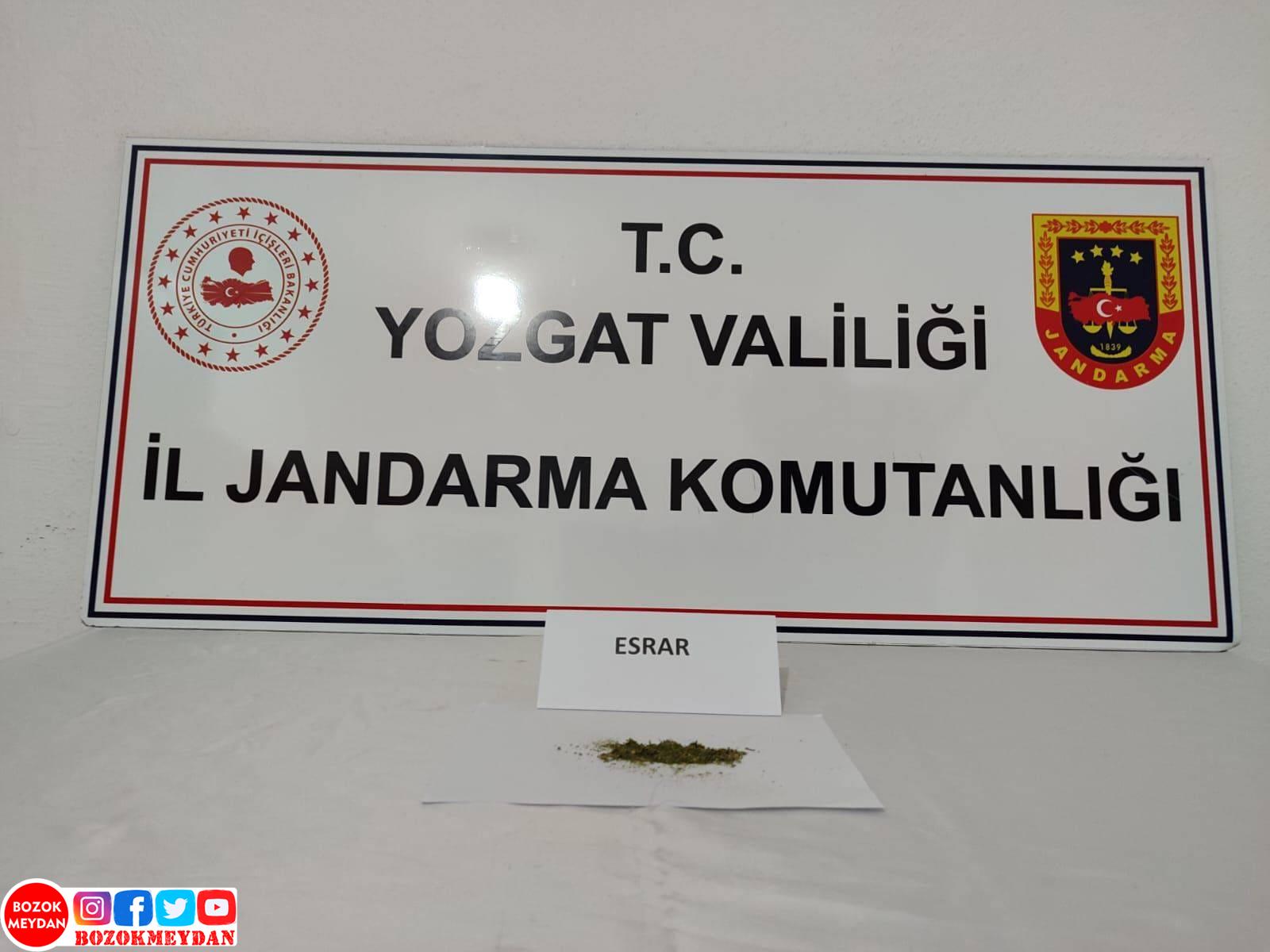 Yozgat’ta 8,64 Gram Esrar Ele Geçirildi
