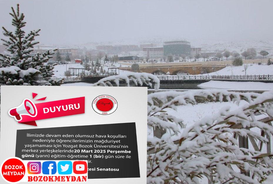 Yozgat Bozok Üniversitesi’nde Eğitime Kar Engeli