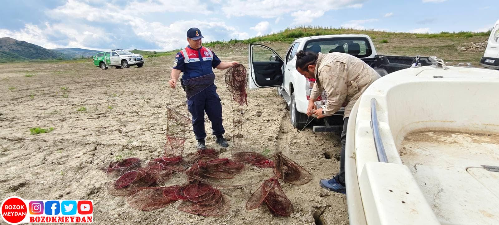 Musabeyli Barajı’nda Kaçak Av Malzemeleri Ele Geçirildi
